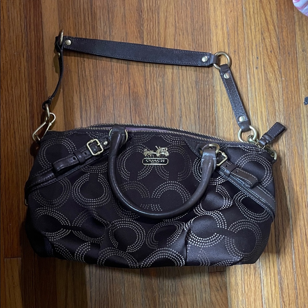 *Like New* Coach Dark Brown Signature Shoulder Bag